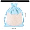 8PCS Friendly 10x14cm Linen Drawstring Bag Reusable Practical Cloth Pouch For Food Clothes Toy Storage