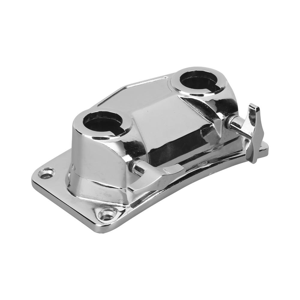 Silver Extension Bracket Metal Connecting Clamp Durable Bass Drum Bracket Drum Set Accessory