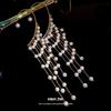 Pearl tassel ear hanging European and American retro personality fashion exquisite earrings light luxury high sense earrings design sense