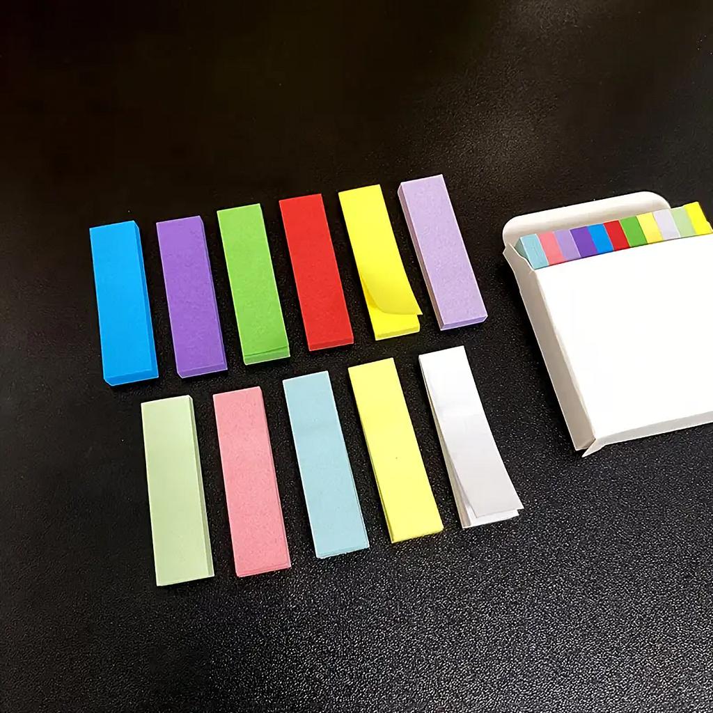 Colorful Mini Sticky Notes - 11 Assorted Colors, Self-adhesive Sticky Notes, Ideal For Students & Organizing