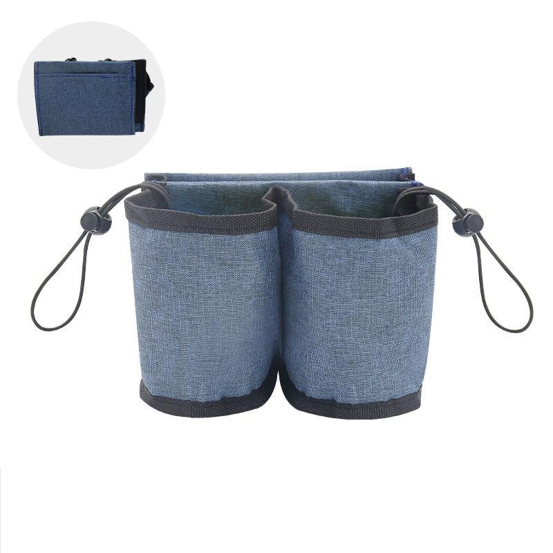 

1PC Luggage Travel Cup Holder Durable Free Hand Travel Luggage Drink Bottle Bag Travel Cup Storage Bag Fits All Suitcase Handles синий