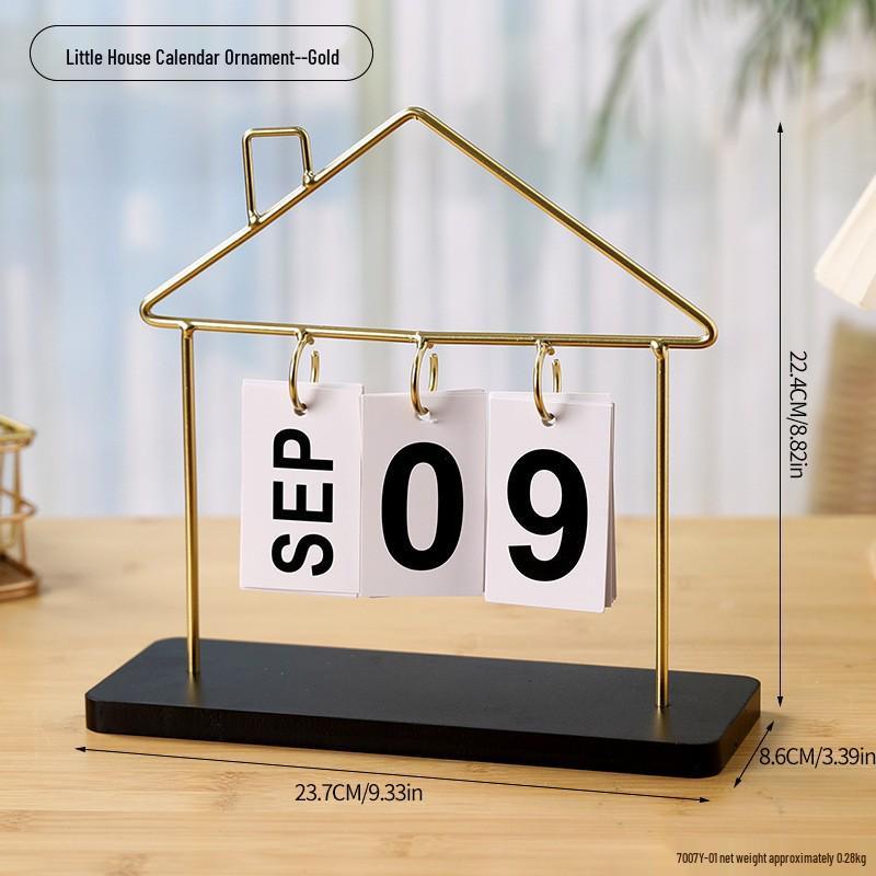 Simple Wood Flip Calendar: Perpetual Desk Ornament & Photo Prop
