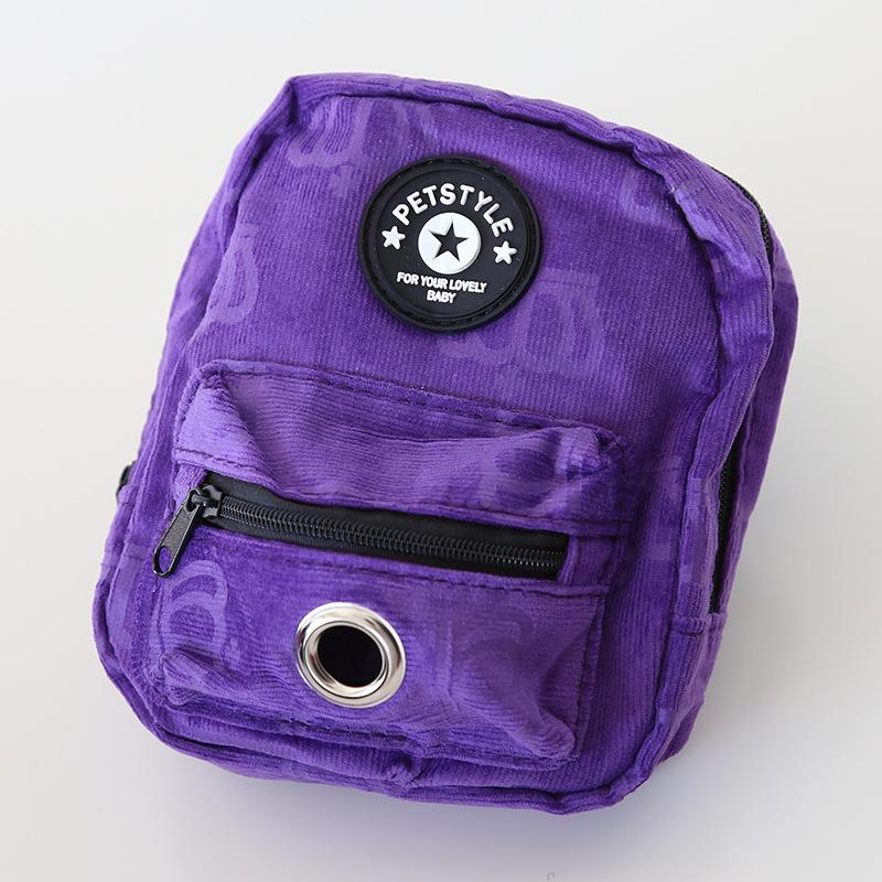 Autumn Winter Pet Mini Backpack Outdoor Puppy Animal Dog Self Carrier School Bag With Poop Bag Dispenser Walking Snack Travel