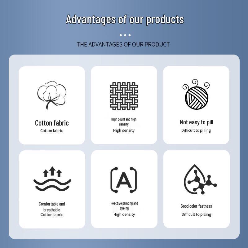 Pure Cotton 40s Blue Four Seasons Dormitory Quilt