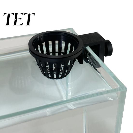 Fish Tank Decoration Aquarium Plant Holder, Top Hanging Basket Planter with Screw Clamp for Anubias, Aquatic Plants Holder