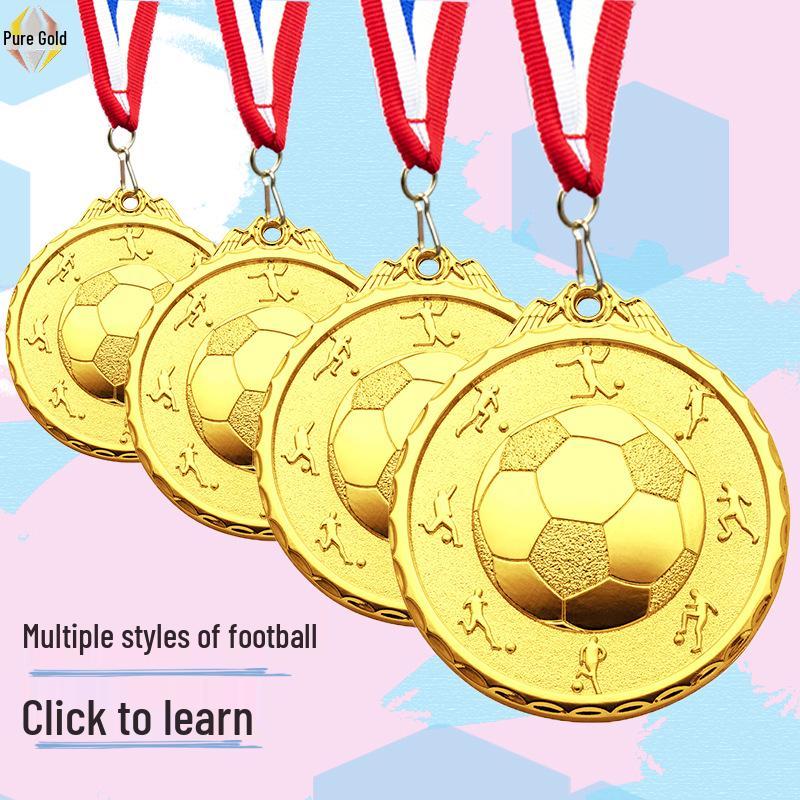 Children's Sports Day Football Medal - Metal Prize and Souvenir for Kindergarten