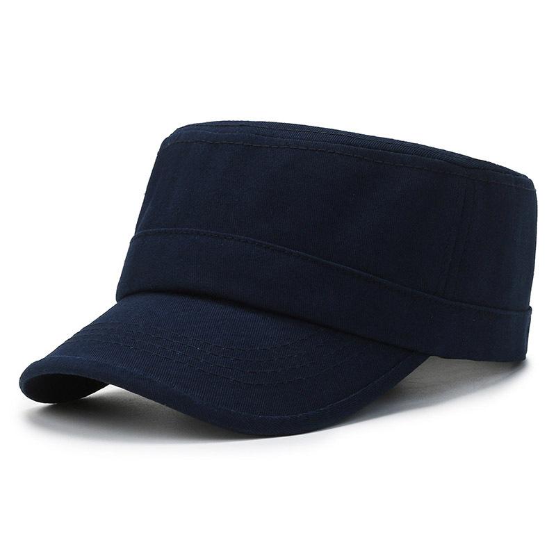 Men's Spring and Autumn New Simple Versatile Light Board Hat Outdoor Military Hat Men's Casual Fashion Flat Top Cap Men