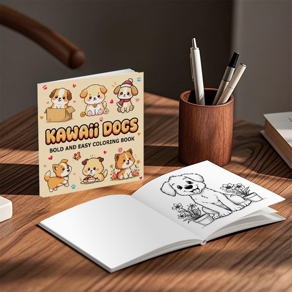 Cartoon Coloring Book Educational Doodles Book Cute Graffiti Painting Book  for Adults And Teens