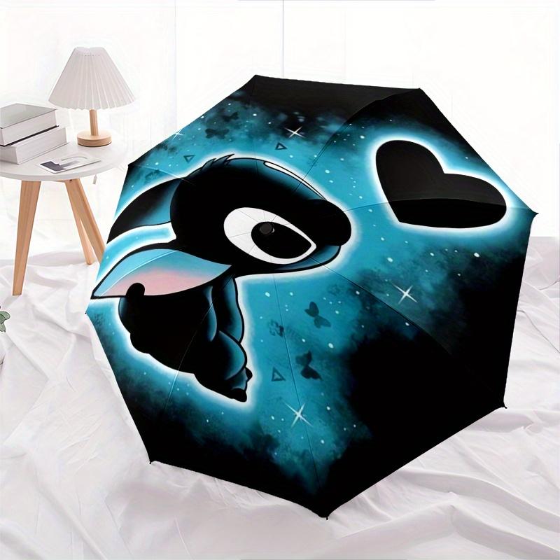 

Disney Stitch Themed automatic opening and closing folding umbrella, portable - durable, 8-rib umbrella frame, very suitable for business us