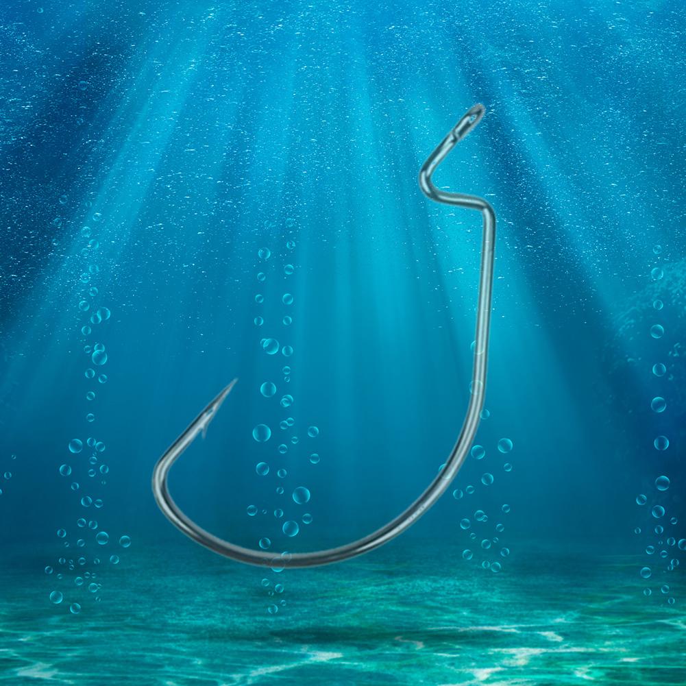 100Pcs Fishing Hooks Set Barbed FishHooks Crank Hooks High Carbon Steel Fish Hooks Fishing Accessories