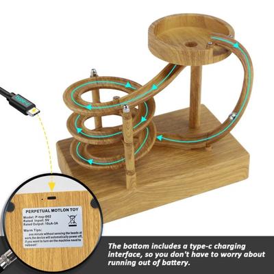 Kinetic Art Perpetual Motion Machine Desk Toy for Home Office Decoration Perpetual Motion Simulator Non-Stop Rolling Ball Toys Science Physics