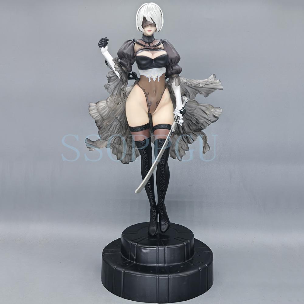 32CM NieR: Automatenfigur Yorha No. 2 Typ B 2B Hochzeit Anime Mädchen PVC Actionfigur Spielzeug GK Statue Erwachsenen Set Modell Puppe