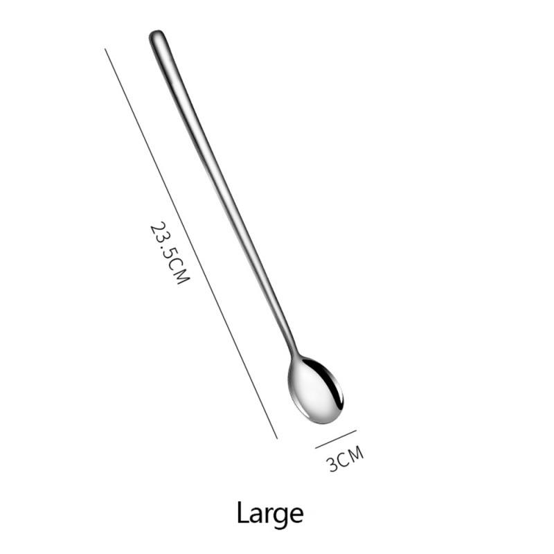 

Длинная ручка из нержавеющей стали 304 Кофейная ложка Мороженое Десерт Чай Ложка для размешивания Для Пикника Кухня Столовая Бар Инструменты Аксессуар