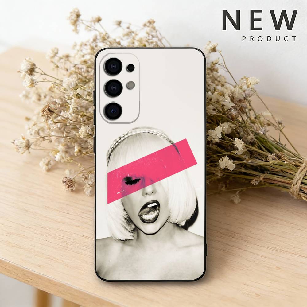 

L-Lady Singer G-Gaga Phone Case For Samsung S26,25,24,23,22,30,21,10,9,Ultra,Plus,Lite Black Soft Case Samsung S22plus5G
