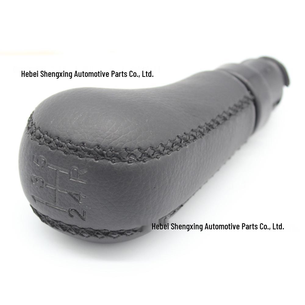 Buton schimbător de viteze din piele naturală cusut manual pentru modelele Volvo S60, S80, V70 II, XC70 II