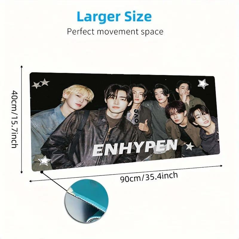 ENHYPEN Color Mouse Pad Large Gaming Table Cushion Non-slip Laptop Tablet Big Mousepad XXL Mat Mini PC Playmat With Lock edge