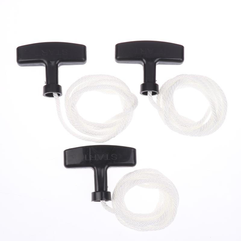 

3PCS Black/White Lawn Mower Start Cord Handle Generator Starter Without Cover Rope Cord Pull Handle For Lawn Mowers