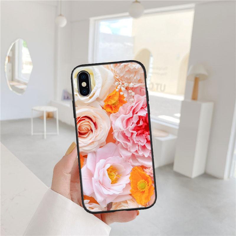 CJ17 Beautiful Roses Flower Soft Shell Phone Case for Redmi Note 13 14 Pro+ Plus A3 A3X 13X 13C 13R 14S 14C 14R