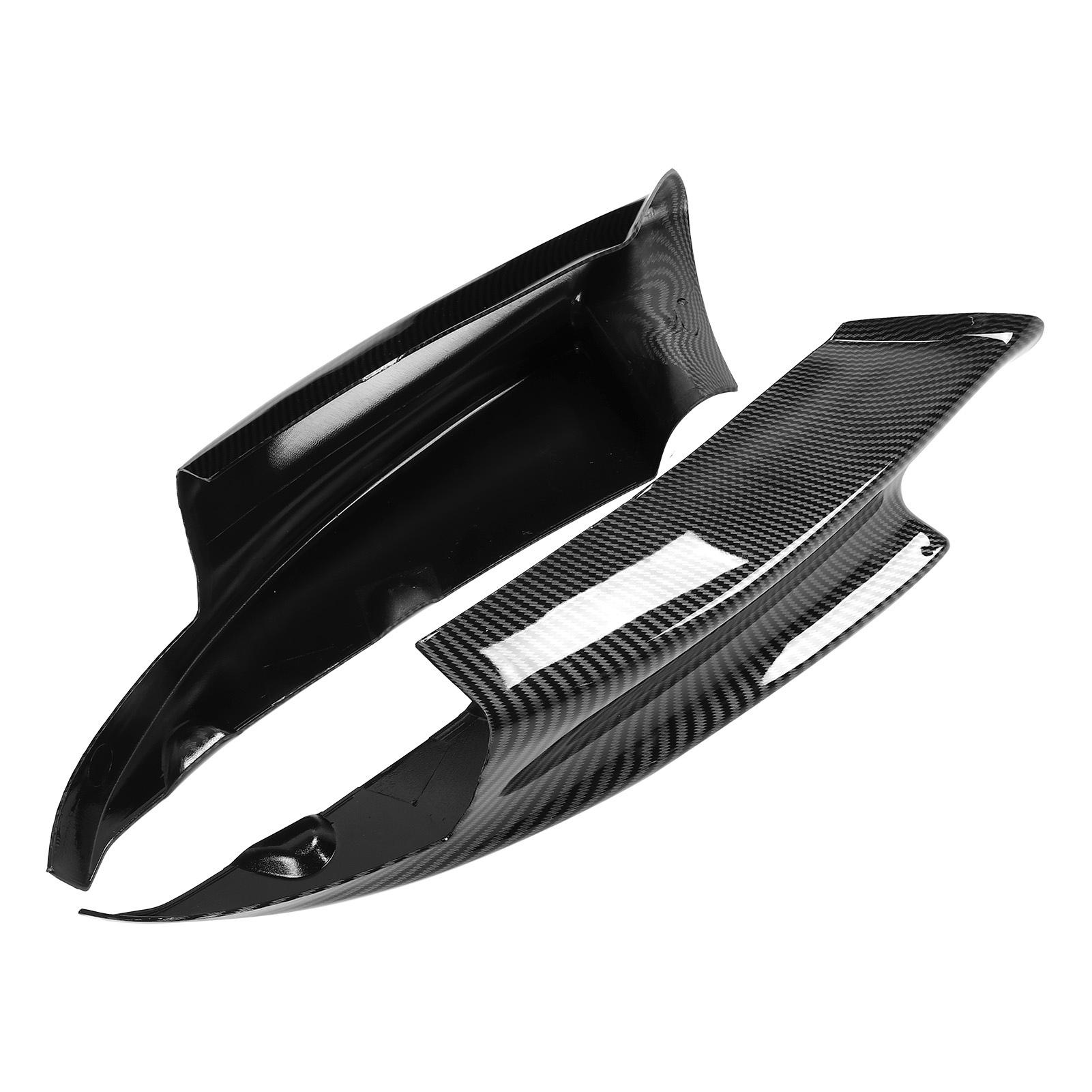 Par de Labio Deflector Divisor Spoiler para Parachoques Delantero Compatible con E90 E92 E93 M3 2007-2012 Carbon Fiber Look black