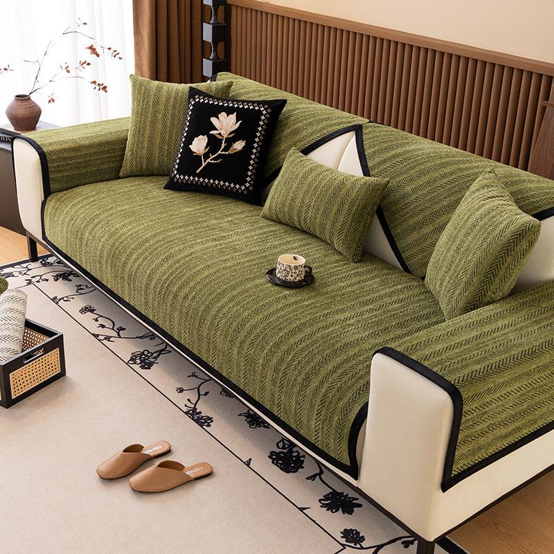 French Medieval Sofa Cushion Universal In All Seasons  New Seat Cushion Cover Cloth Non-Slip Light Luxury Straight Row Sofa Cover