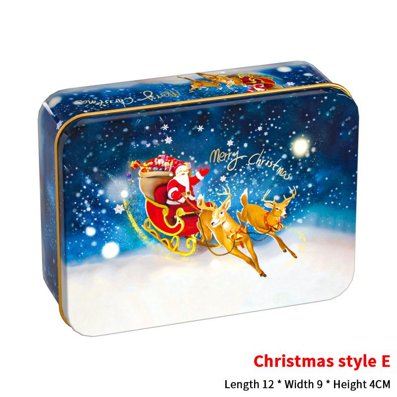 Christmas Transparent Window Tin Box Cookie Candy Tinplate Chocolate Storage Box With Exquisite Lid Christmas Gift Packaging Box