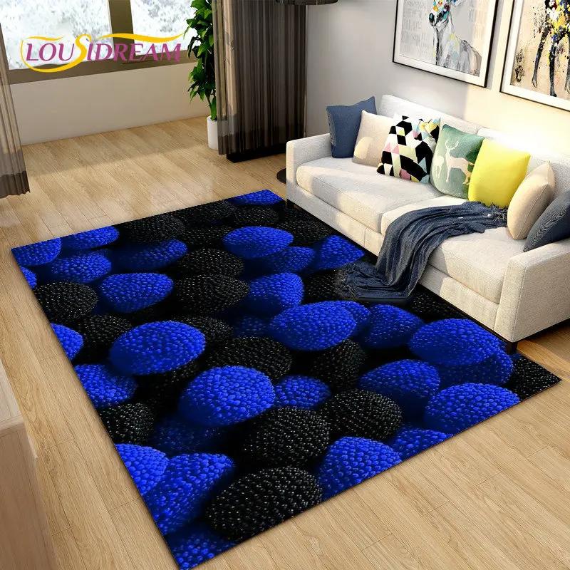 Fruits Vegetables Kitchen Mat Area Rug Carpet for Living Room Bedroom Playroom Sofa decor home Non-slip rug Floor Mat Soft