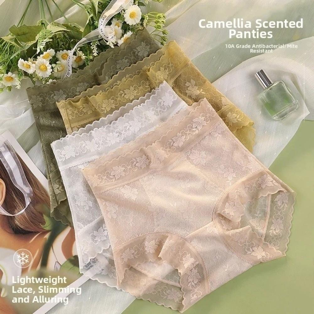 Tummy Control Lace Butt Lifter Briefs High Waist Women Underwear Lace Slimming Shapers  Female