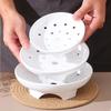 Hollow Porous Ceramic Steamer High-legged Steaming Bowl Universal Steamer Rack  Seafood Drain
