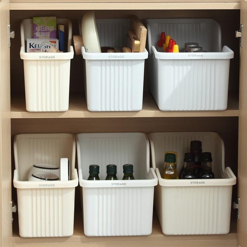 Compact Plastic Kitchen Bin with Wheels and Open Top for Effective Dish Storage