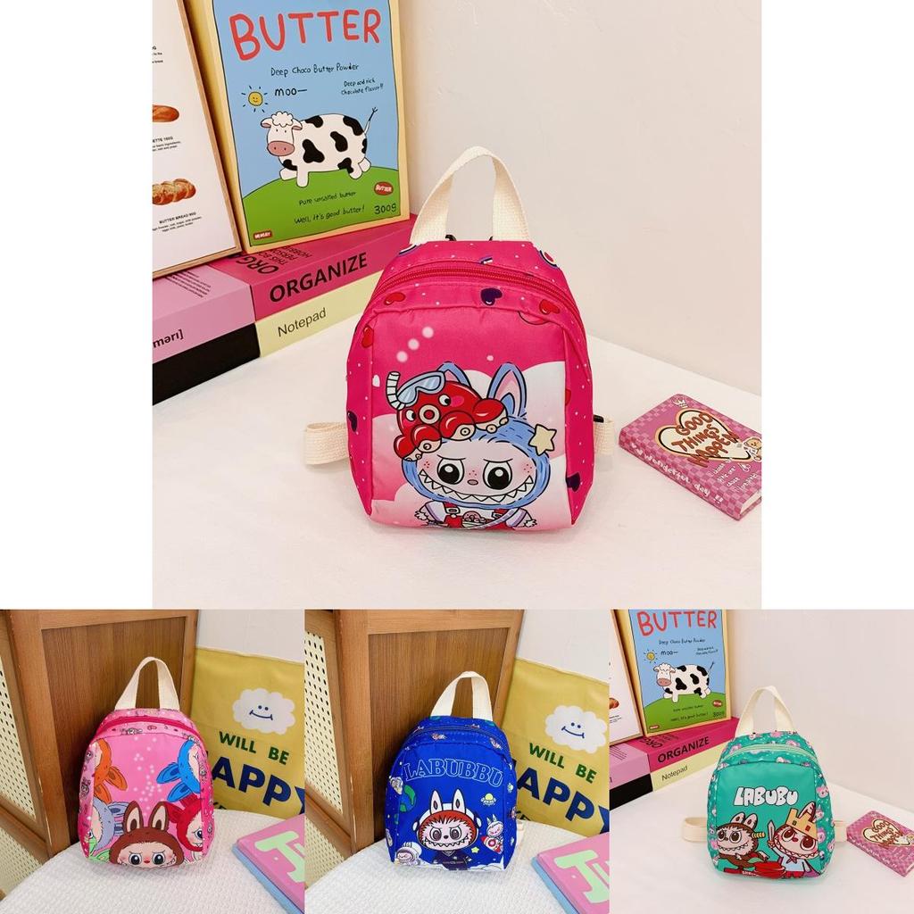 Labubu Rocket Astronaut Octopus Cartoon Pattern Children Mini Backpack For Daily Outings