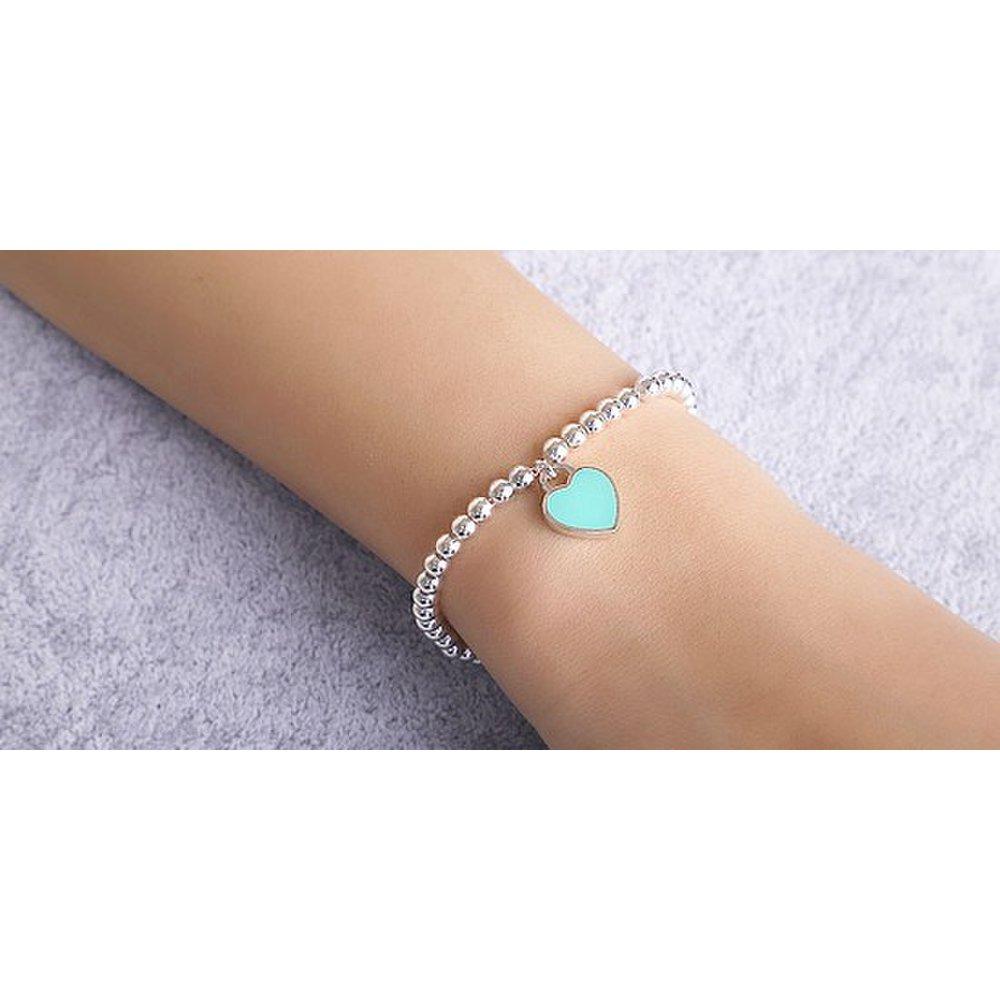 Amont Mint Heart Ball Silver Bracelet