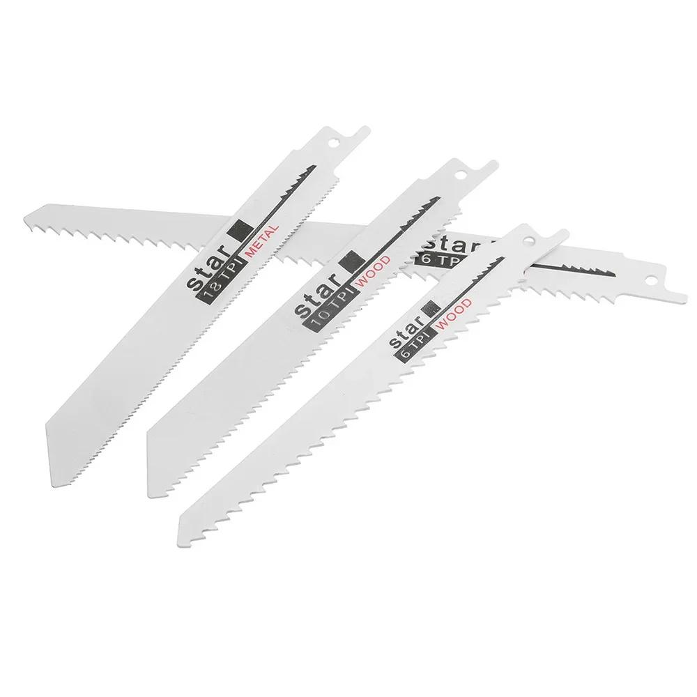 High Carbon Steel Reciprocating Saw Blades 10pcs Set Wood Plastic Pipe Metal Cutting Pruning Saw Blades