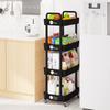  4/5 Tier Large Capacity Bathroom Organizers, Rolling Storage Cart with Wheels Classified Stickers for Bathroom, Kitchen