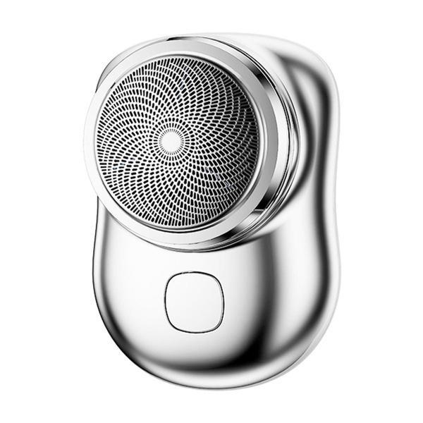 

Электробритва мужская перезаряжаемая портативная беспроводная бритва для лица борода электрическая мини-бритва для путешествий для мужчин карманный размер моющаяся электронная бритва серебряный