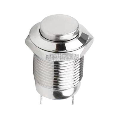 12mm Metal Push Button Switches, Self-Resetting Waterproof Start For Automotive Machine Equipment Workshop Home Electronics