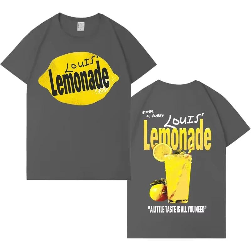 Rapper Louis Tomlinson Lemonade Tour Hip Hop T Shirt Men's Fashion Short Sleeve T-shirt Fans Pop Streetwear Teenagers