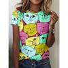 3D Printed Women's Short-sleeve T-shirt, Plus-size Women's Clothing, Fashionable and Versatile