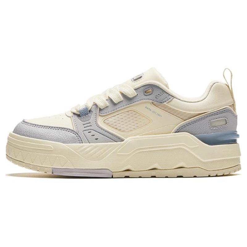 

Anta Anti-Slip Wear-Resistant Low-Top Skateboard Shoes Women s White Gray Blue Sneakers 922428002-2 38