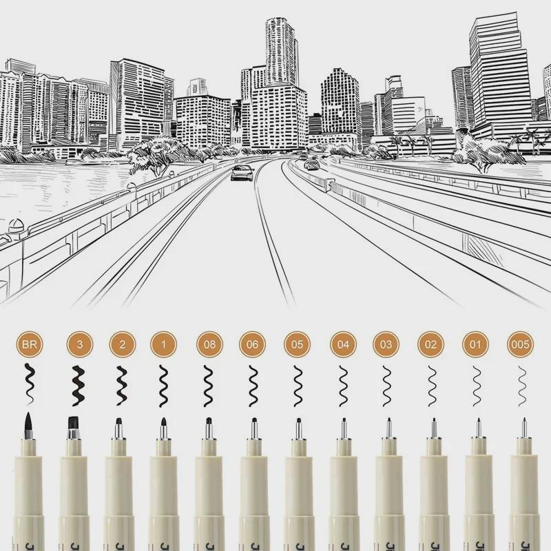 Grenzüberschreitender Nadelstift: Feiner Skizzenhaken für Studenten- und Comic-Kunst-Design