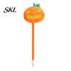 Smooth Writing Pens Halloween Pumpkin Gel Ink Pen, 0.7mm Rollerball Pen with Plush Pumpkin, Ergonomic Ballpoint Novelty Black for Party Favors,