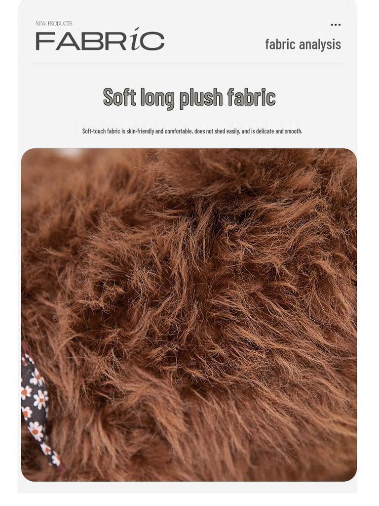 Xiaohongshu Kıvırcık Köpek Peluş Oyuncak - Çocuklar İçin Sevimli Uzun Tüylü Köpek Bebek, Sarılmak ve Uyku İçin Mükemmel.