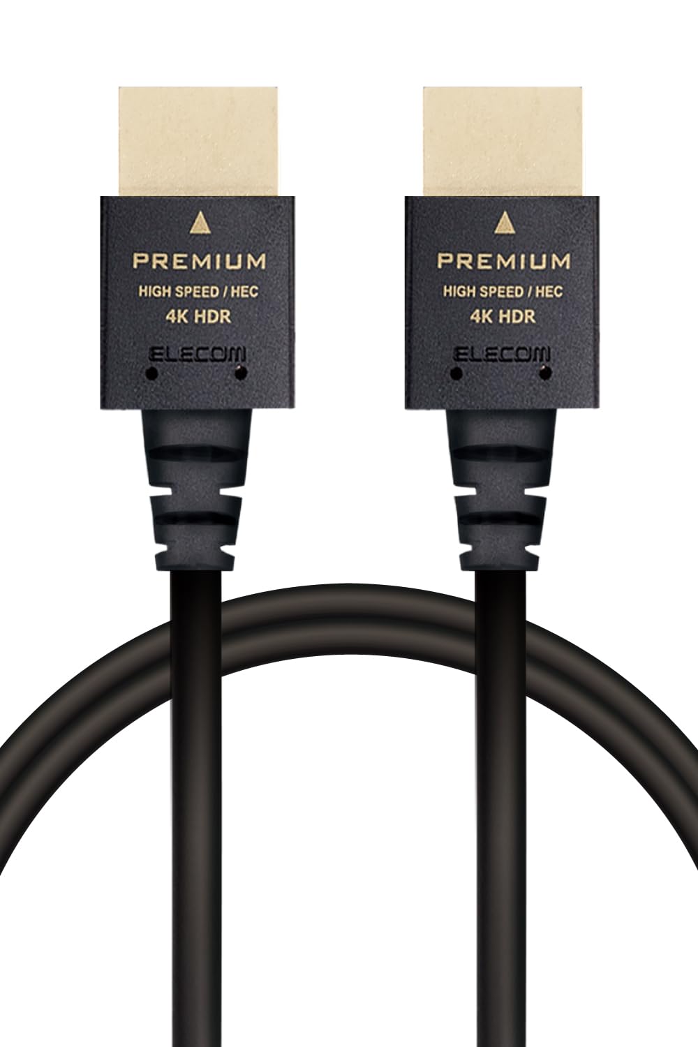 

ELECOM HDMI Cable 2m Thin Premium Cable Standard 18Gbps for Game eARC Black 4K2K(60Hz) [Premium HDMI(R) Certified] TVs, PCs, Consoles, etc. чёрный
