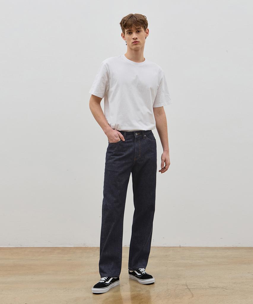 RYUL+WAI Denim Straight Comfort Raw Pants Indigo C5