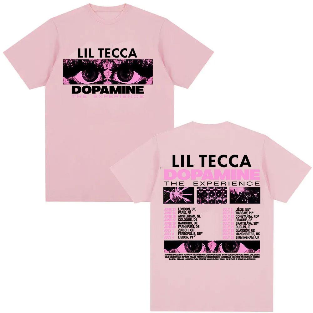 Lil Tecca Dopamne The Experience Tour 2025 Tricou Nou Bărbați Femei Retro Estetic Îmbrăcăminte Tricouri Casual Bumbac Tricouri Supradimensionate