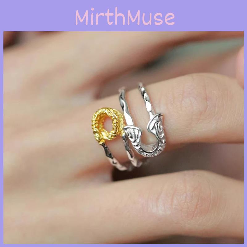 Eleganter Vintage Damast Muster Kupferring für Damen Verstellbare Größe Modeaccessoire