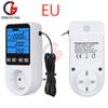 AC220V Digital Temperature Control Timer -40~120℃ Intelligent Temperature Regulator Switch Control EU Plug Socket with Backlight
