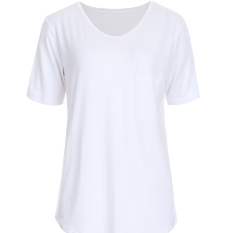 Shop   Women Daily Slim Loose FiT V Neck Color ShorT sleeVe T shirT Dai Wsh 0902