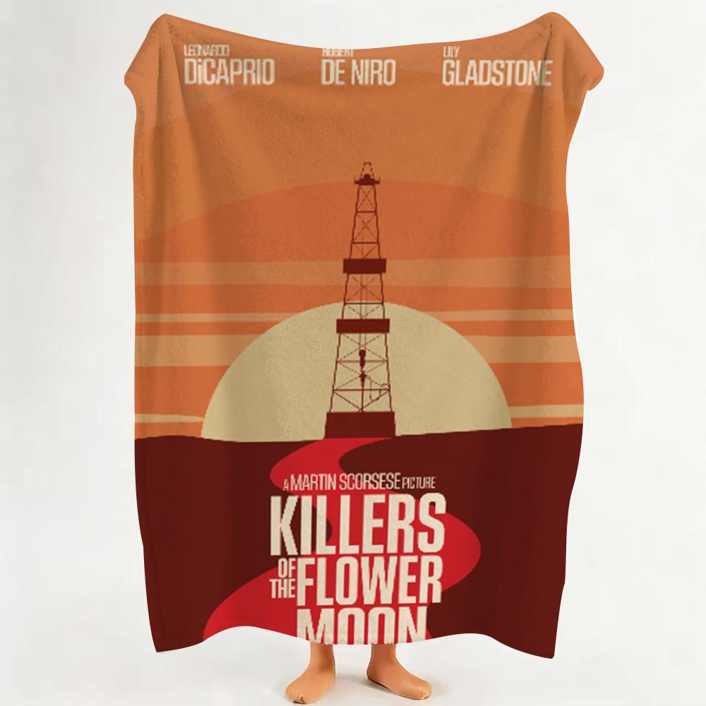 Movie K Killers o of t the F Flower M Moon Throw Flannel Throw Blanket Suitable for Sofa Living Room Bedroom