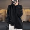 Women's Autumn/Winter 100% Wool Zipper Cardigan Coat