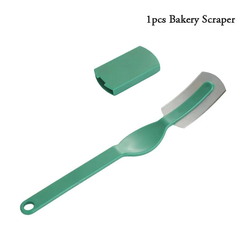

Plastic/Wooden Bread Lame Tools Bakery Scraper Bread Knife/Slicer/Cutter Dough Breads Scoring Lame with Blades Arc Curved Knife